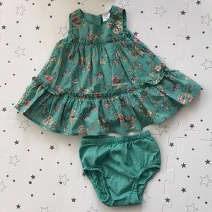 Baby Gap floral tiered dress in Lagoon. Sold out